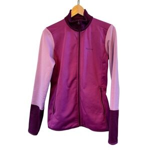 Wms Marmot Dark/Light Pink Full Zip Soft Shell Fleece Lined Jacket M Gorpcore